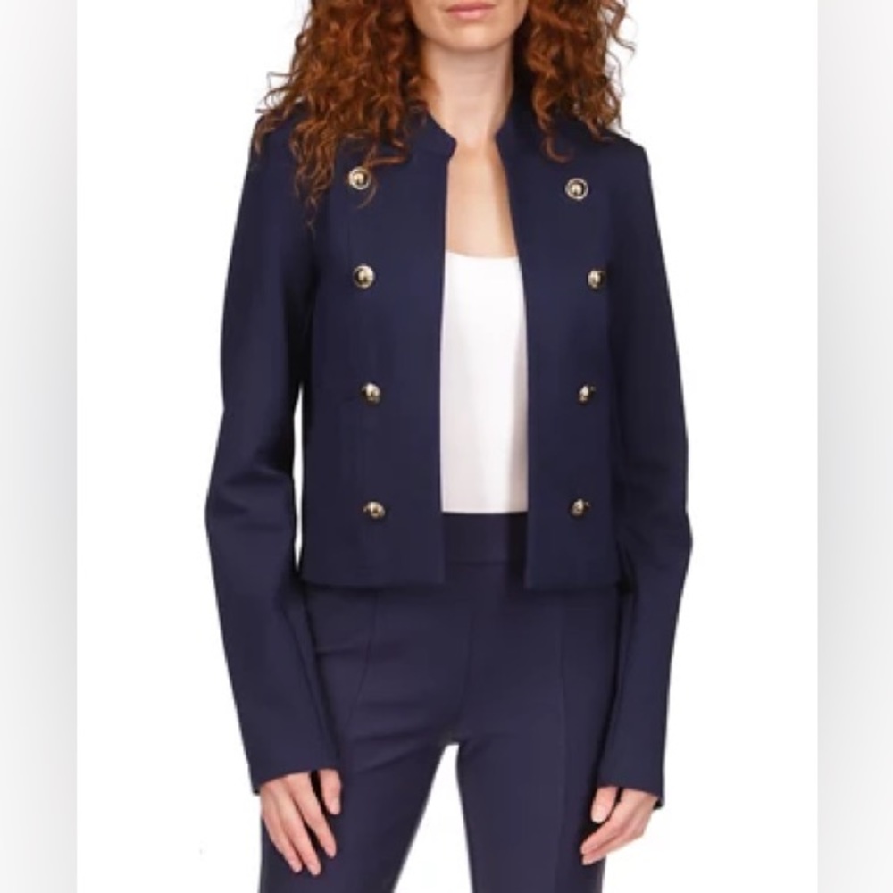Nwt MICHAEL Michael Kors Cropped Ponte Military Coat